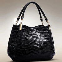 Daily Commute - Crocodile Print Shoulder Handbag
