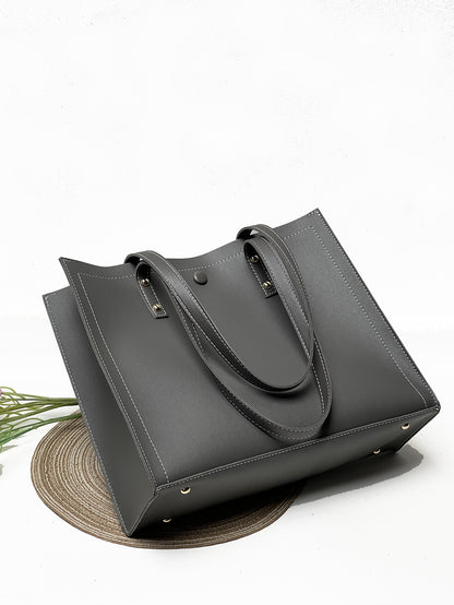 Retro European Leather Tote