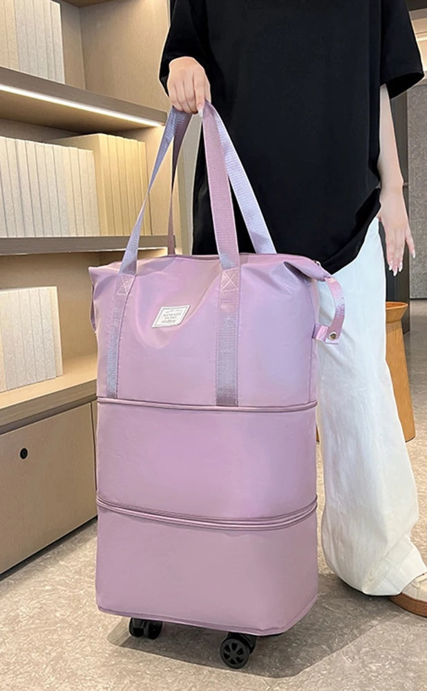 The Clever Glide Bag – Foldable Rolling Weekender