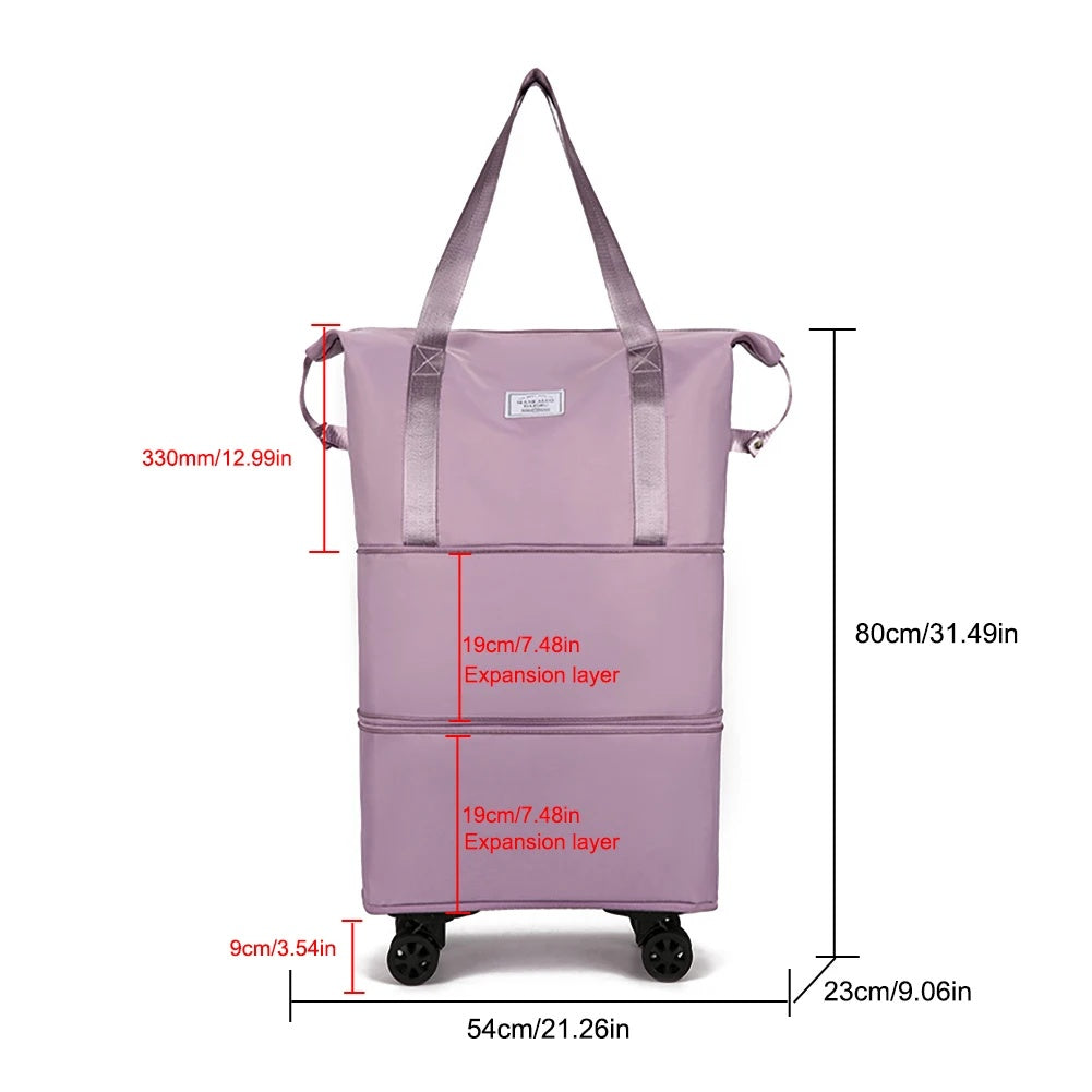 The Clever Glide Bag – Foldable Rolling Weekender