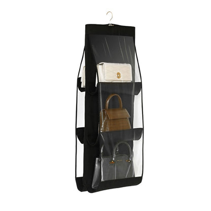 6-Pocket Foldable Hanging Organizer for Handbags