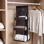 6-Pocket Foldable Hanging Organizer for Handbags