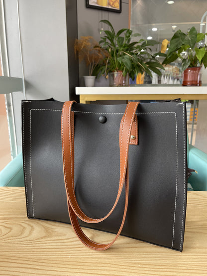 Retro European Leather Tote