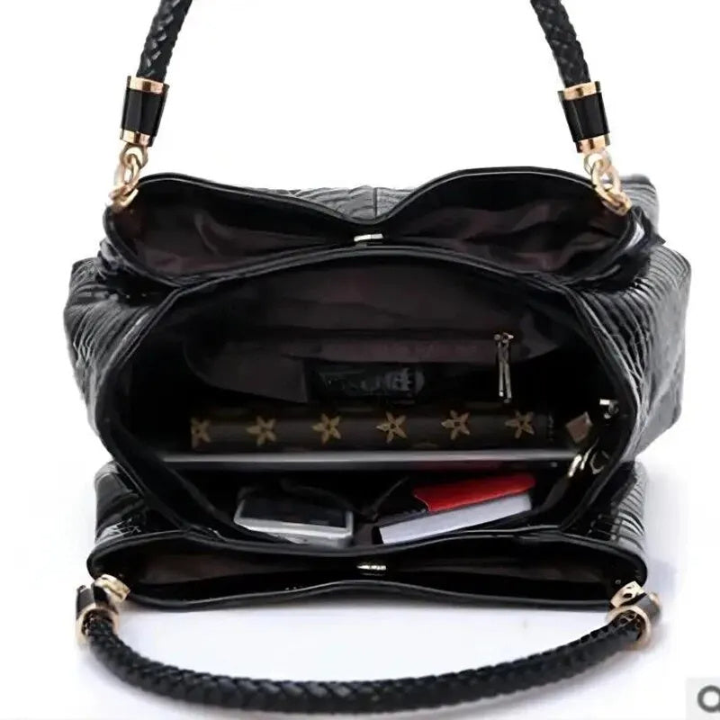 Daily Commute - Crocodile Print Shoulder Handbag