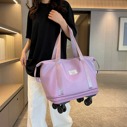 The Clever Glide Bag – Foldable Rolling Weekender