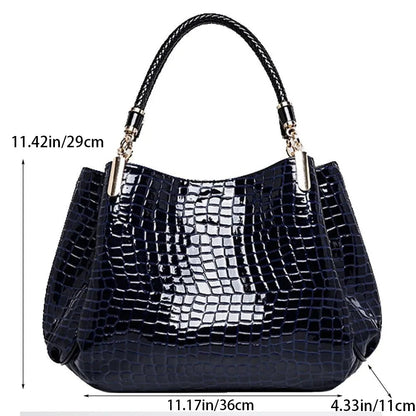 Daily Commute - Crocodile Print Shoulder Handbag