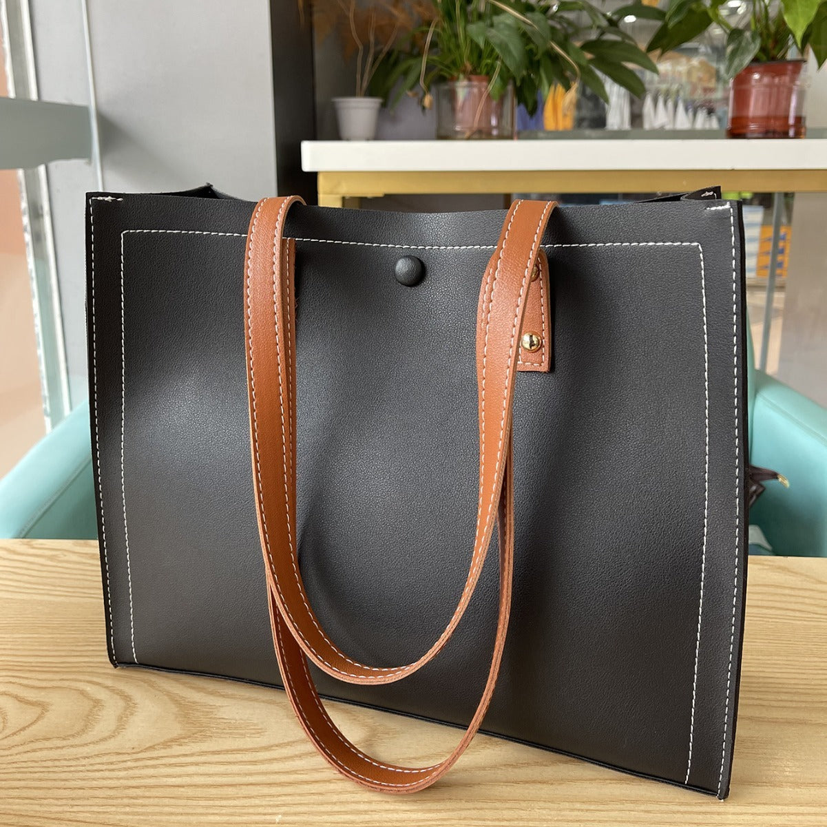 Retro European Leather Tote
