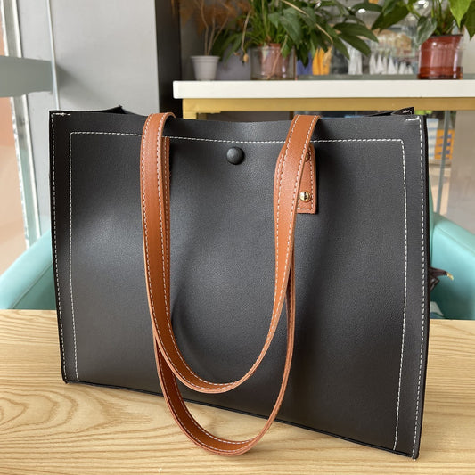 Retro European Leather Tote