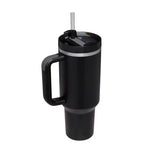 Tumbler with Handle Lid Straw 40Oz Stainless Steel Water Bottle Vacuum Thermos Cup Travel Car Thermal Coffee Mug Cap Sport
