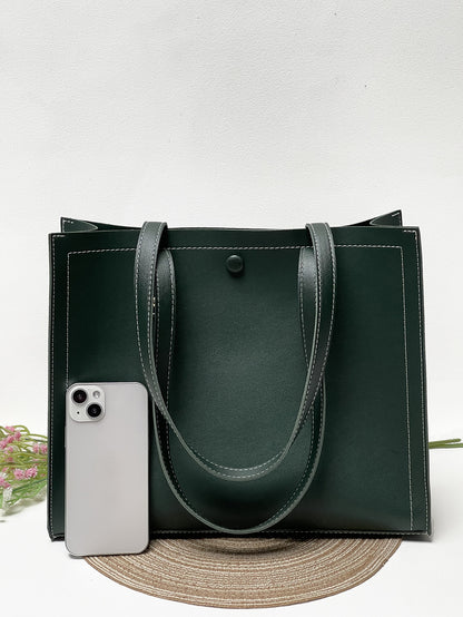 Retro European Leather Tote