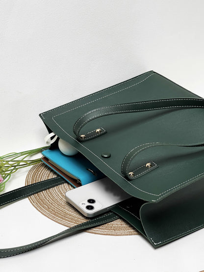 Retro European Leather Tote