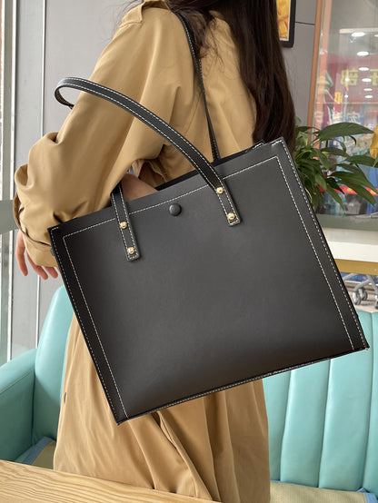 Retro European Leather Tote