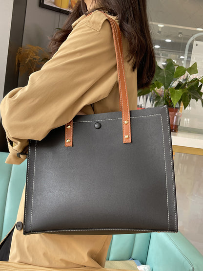 Retro European Leather Tote