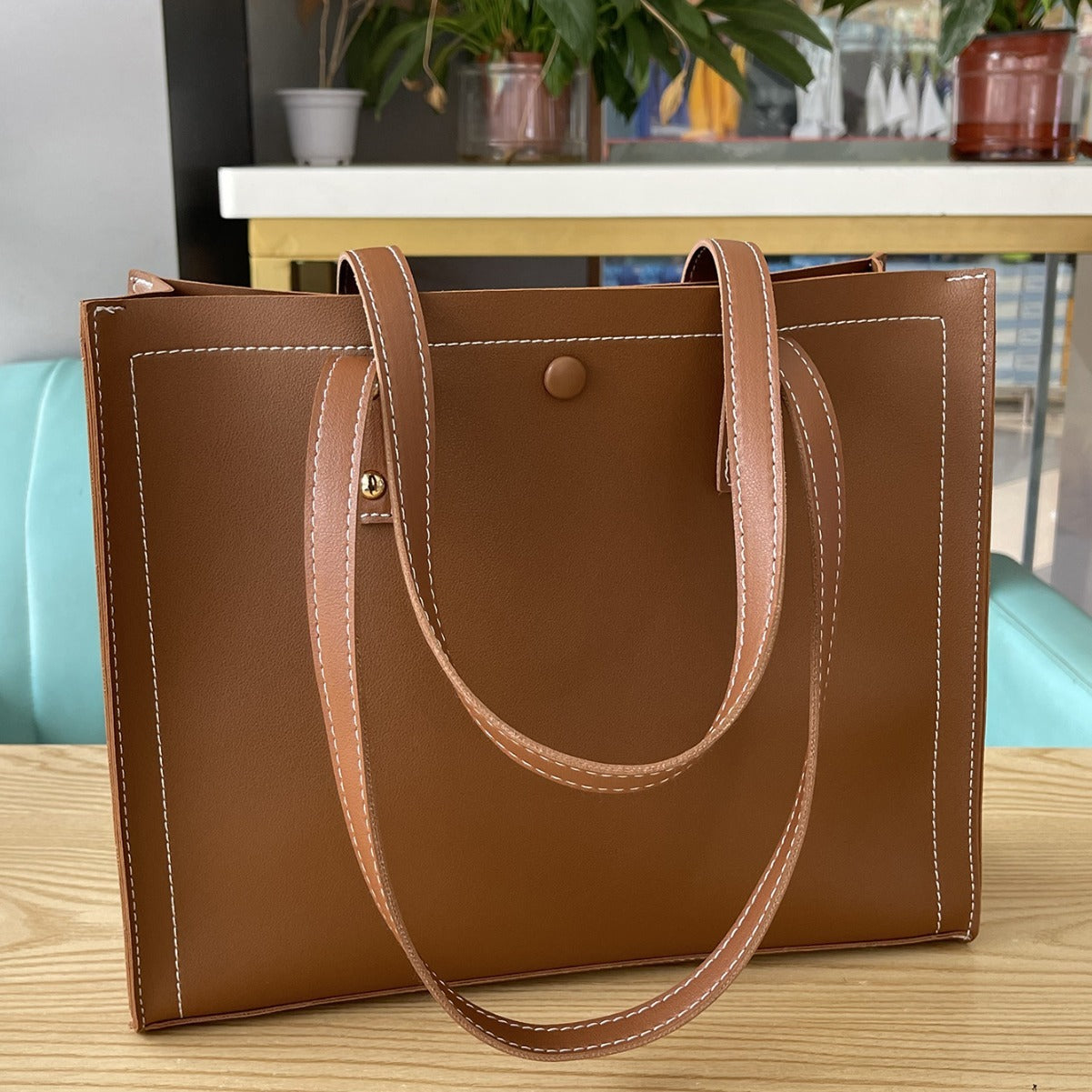Retro European Leather Tote