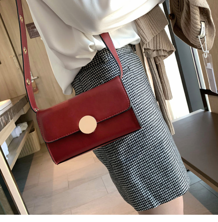 Slim Shoulder Leather Handbag